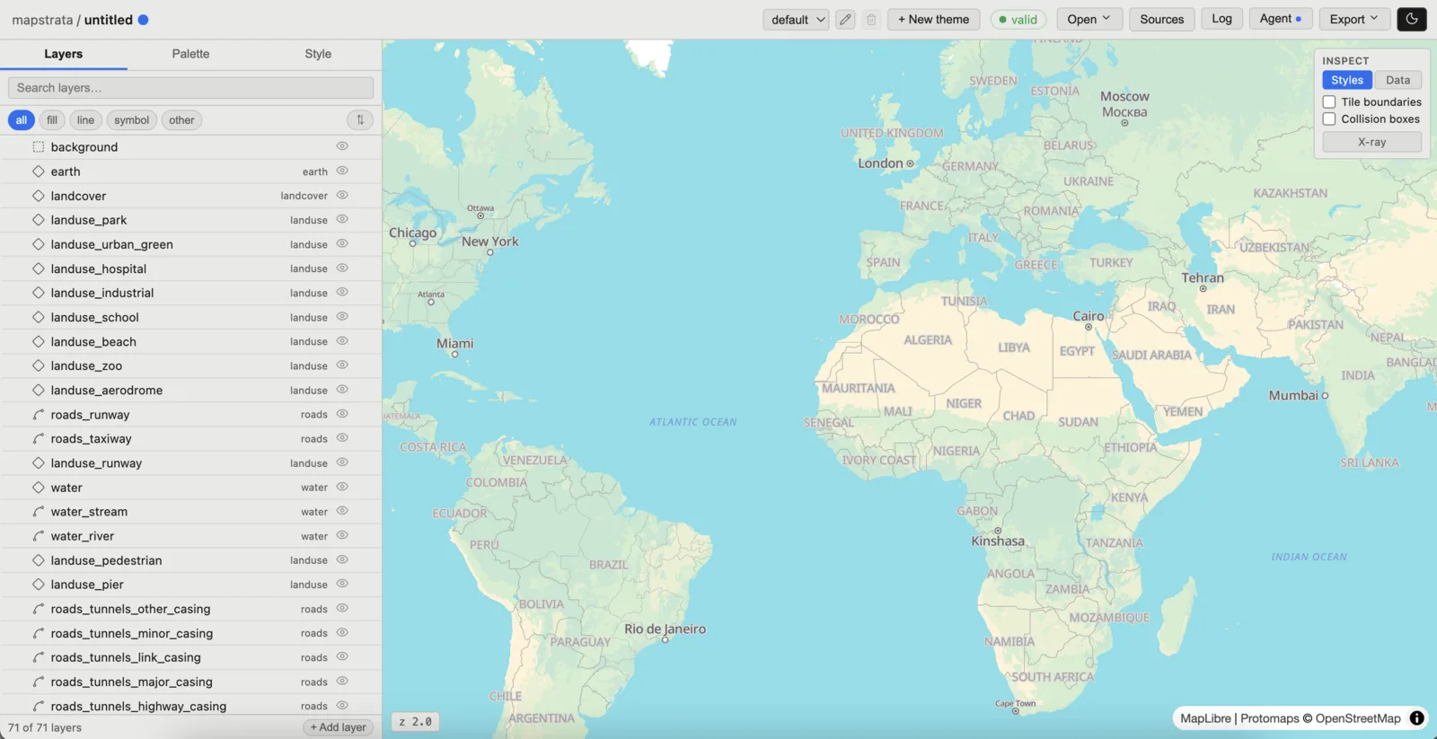 Layers tab listing all imported layers beside the live map preview